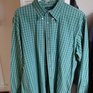 XL green checkered shirt